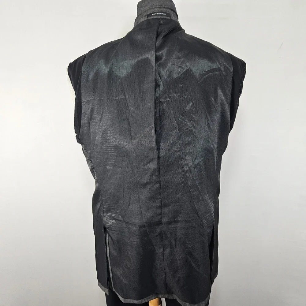 Kenneth Cole Men's Sport Coat Blazer Two Button‎ Gray Herringbone Wool Slim 50L